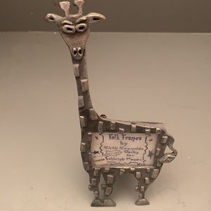 90s vintage Pewter Giraffe 🦒frame 🖼️